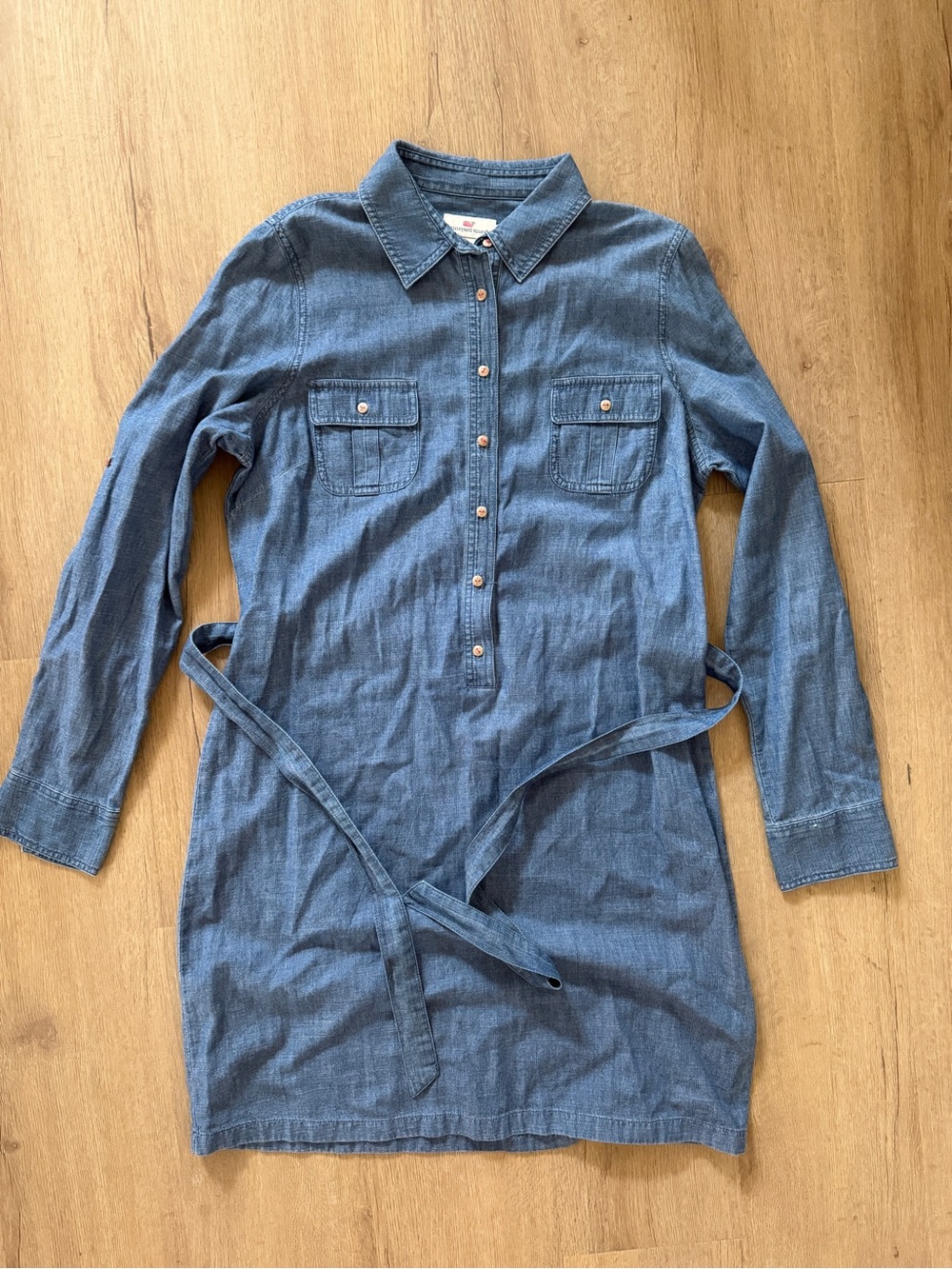 Vineyard Vines Chambray Shirt Dress with Tie Belt - Women’s 10
